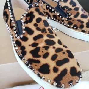 Christian Louboutin Pik Boat Men's Pony leopard